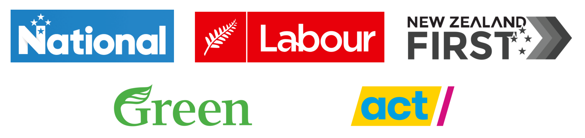 NZ party logos